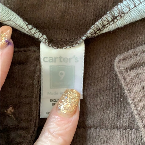 Lot 2 piece kids overall set carters 9M - Picture 4 of 10